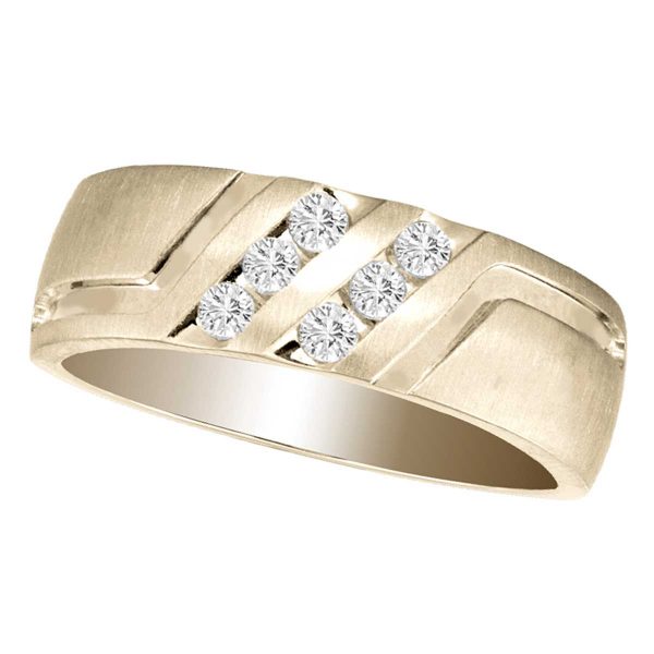 14K 0.25CT Diamond MEN&apos;S BAND