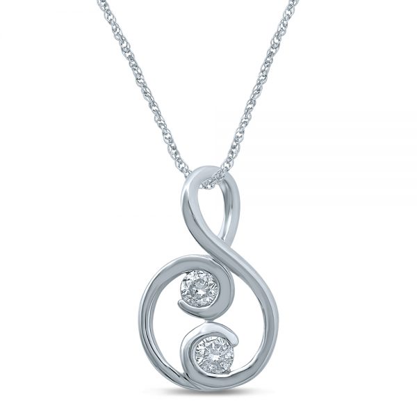14K 0.10CT Diamond Pendant