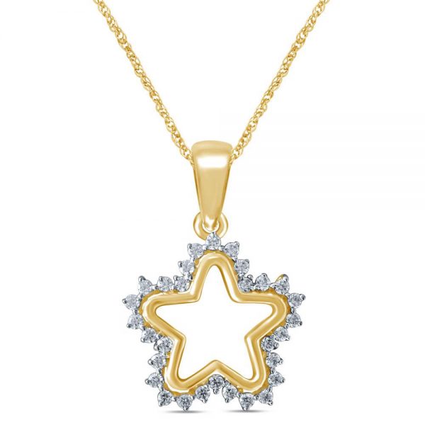 10K 0.20CT Diamond Pendant